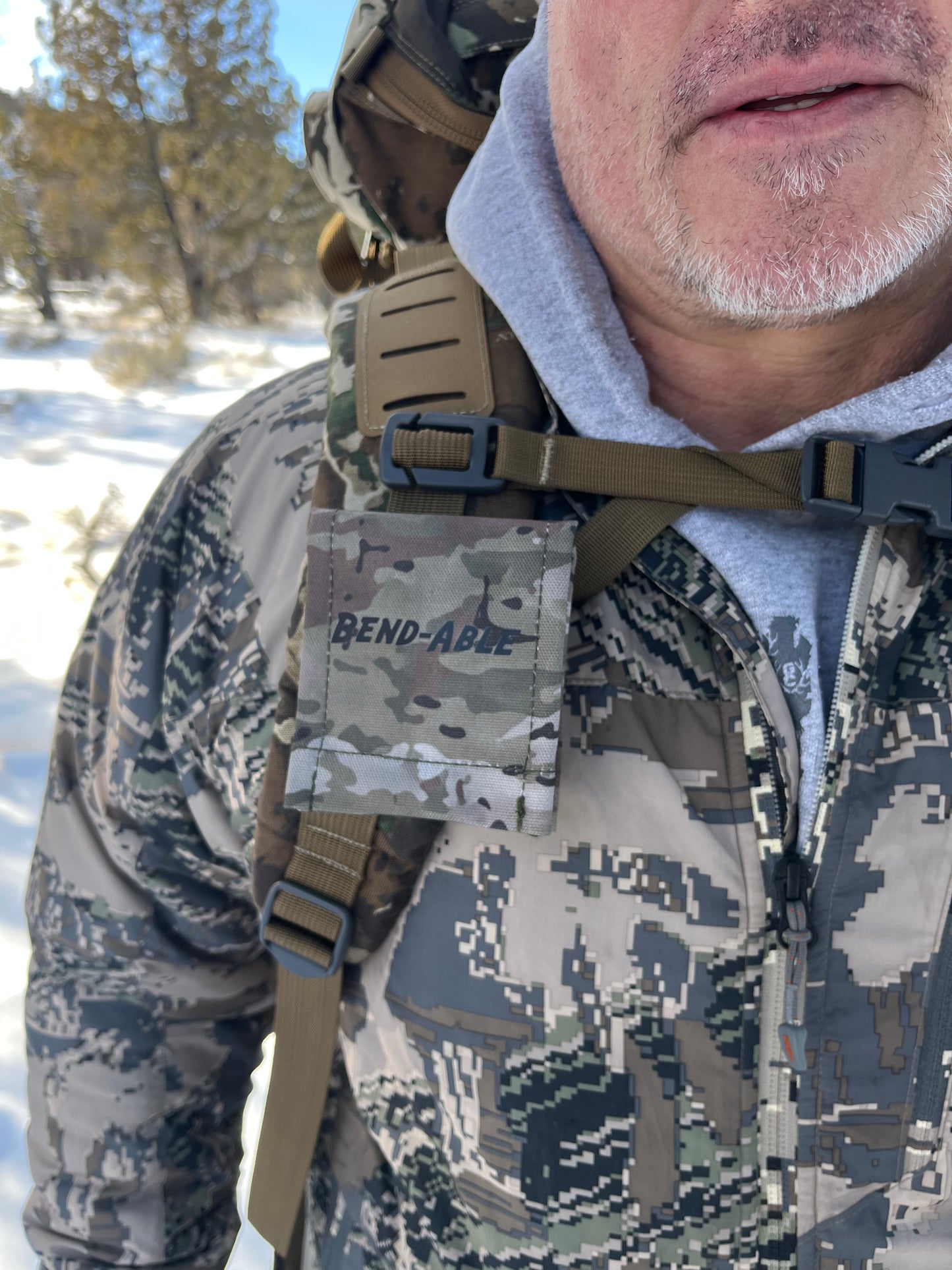 Bend-Able Reed Quiver Express – Mouth Call Holder for Elk & Turkey | Magnetic Flap Reed Organizer Attaches to Backpack, Bino Harness, or Worn with Neck Lanyard