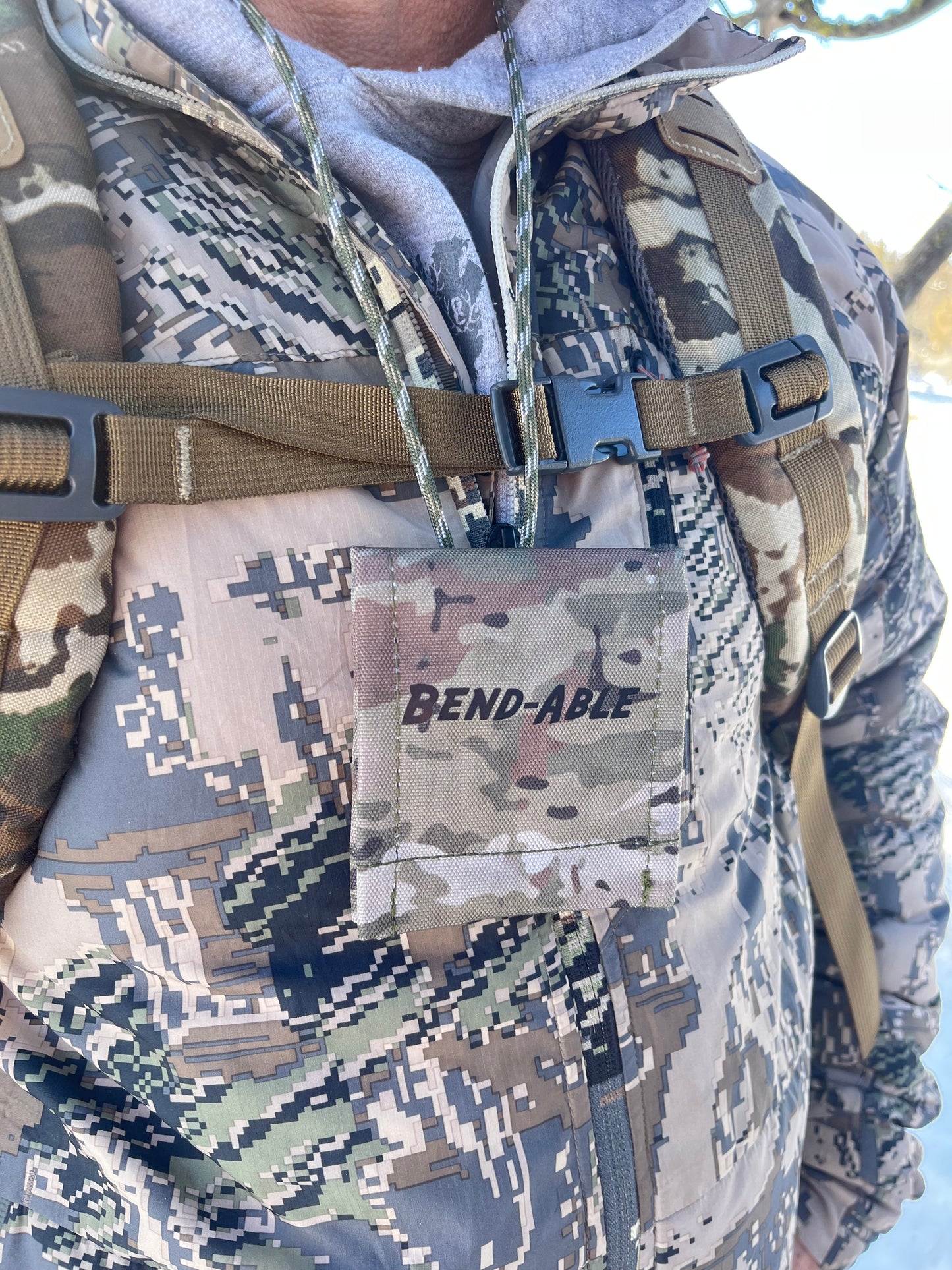 Bend-Able Reed Quiver Express – Mouth Call Holder for Elk & Turkey | Magnetic Flap Reed Organizer Attaches to Backpack, Bino Harness, or Worn with Neck Lanyard