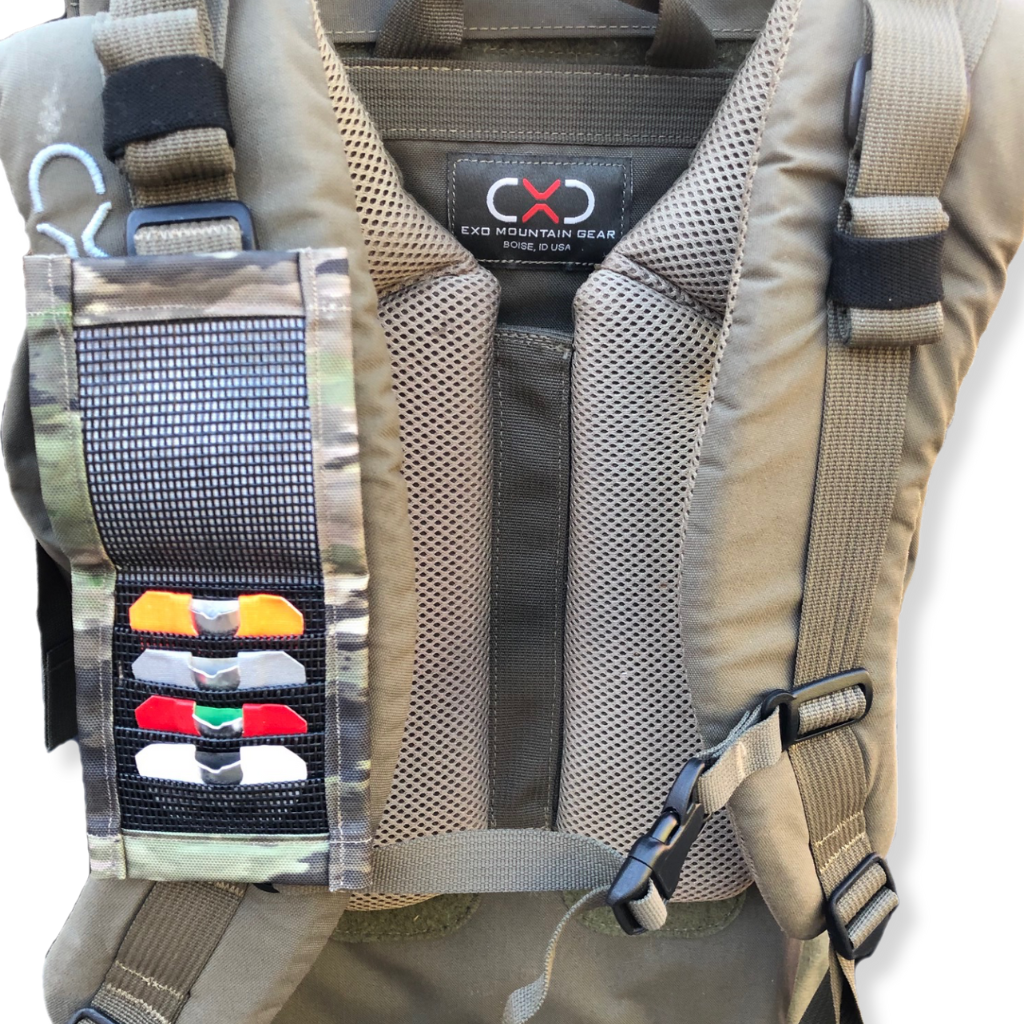 Bend-Able Reed Quiver Express – Mouth Call Holder for Elk & Turkey | Magnetic Flap Reed Organizer Attaches to Backpack, Bino Harness, or Worn with Neck Lanyard