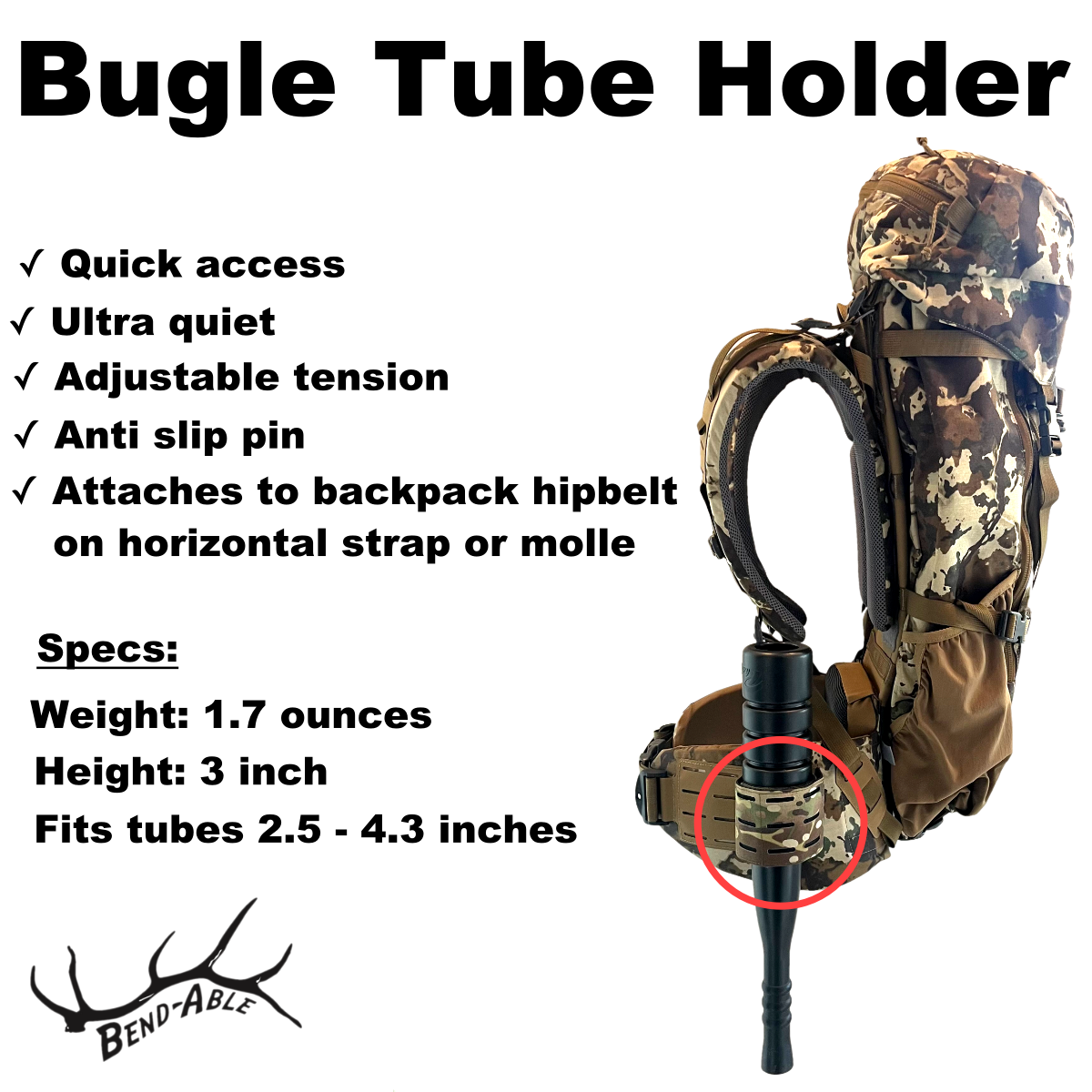 New!!! Adjustable Bugle Tube Holder